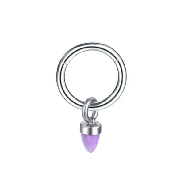 Piercing Opal Bullet Charm Violet