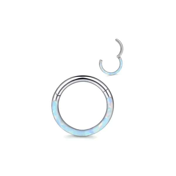 Piercing Opale Bleu Titane