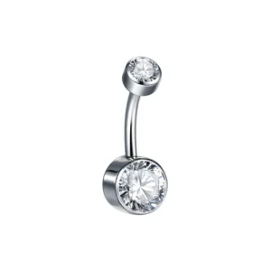 Piercing Nombril Brillant Argent