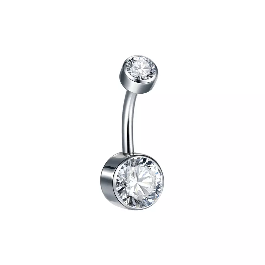 Piercing Nombril Brillant Argent