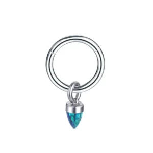 Piercing Opal Bullet Charm Bleu marine