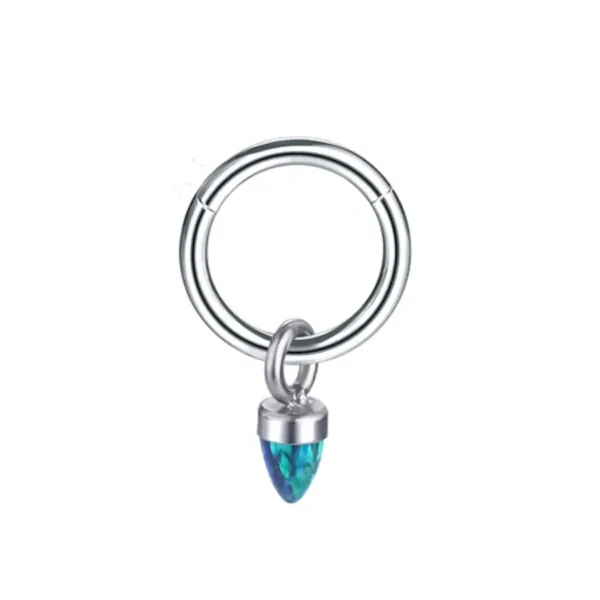 Piercing Opal Bullet Charm Bleu marine